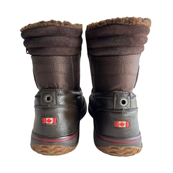 Pajar Canada Trooper Winter Boot Mens EU44 US 11 M Dark Brown Lace Up Side Zip - Picture 5 of 15